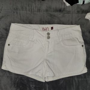 So. White Low Rise Shorts Size 3